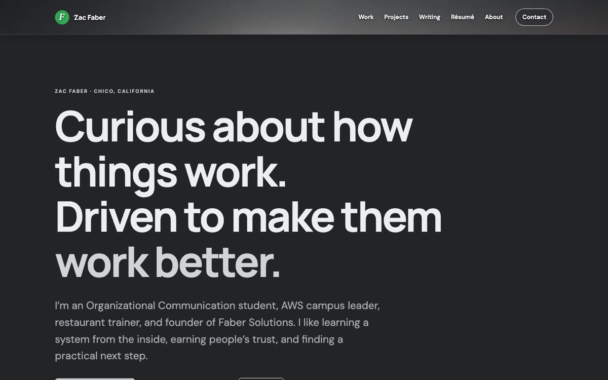 zacfaber.com · Owner-occupied — current build